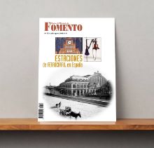 Portada de Revista del Ministerio de Fomento,  nº 553, Extra julio-agosto 2006.    
ESTACIONES DE FERROCARRIL EN ESPAÑA