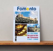 Portada de Revista del Ministerio de Fomento nº 575, Extra julio-agosto 2008.   
1% CULTURAL. Recuperación del Patrimonio 1985-2008.