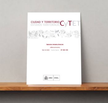 Portada de Ciudad y Territorio Estudios Territoriales, CyTET. ÍNDICES CRONOLÓGICOS 2019-2010. Vol. LI-XLII, Cuarta época, Nº 202-166