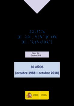 Portada de Boletín de Documentación del Transporte nº 361, octubre 2018. 30 años (octubre 1988-octubre 2018)