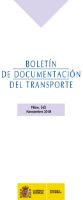 Portada de Boletín de Documentación del Transporte nº 362, noviembre 2018