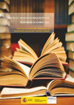 Portada de Boletín de novedades bibliográficas, noviembre-diciembre 2021.   
Biblioteca General del Ministerio de Transportes, Movilidad y Agenda Urbana