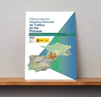 Portada de Observatorio hispano-francés de Tráfico en los Pirineos. Suplemento al  Documento nº 7 (julio 2016):   
Principales cifras actualizadas para los años 2013 y 2014.