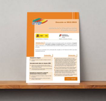 Portada de Observatorio transfronterizo España - Portugal. Evolución 2012-2016. OTEP [Díptico]