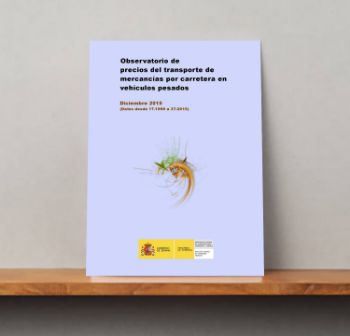 Portada de Observatorio de Precios del transporte de mercancías por carretera en vehículos pesados.  Diciembre 2015 (Datos desde 1T-1999 a 3T-2015)