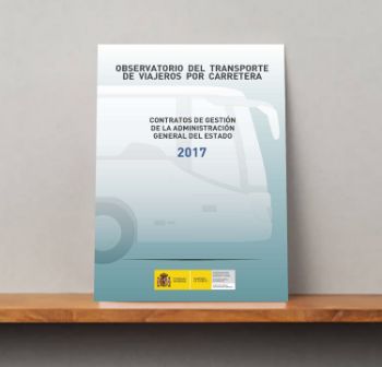 Portada de Observatorio del transporte de viajeros por carretera. Contratos de gestión de la Administración General del Estado, 2017.