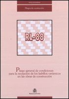 Portada de Pliego general para la recepción de los ladrillos cerámicos en las obras de construcción. RL-88.