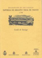 Portada de Descripción de los canales Imperial de Aragón y Real de Tauste