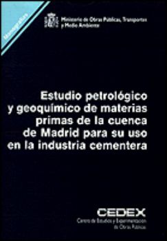 Portada de Estudio petrológico y geoquímico de materias primas de la cuenca de Madrid para su uso industrial. M-34