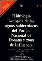 Portada de Hidrología isotópica de las aguas subterráneas del Parque Nacional de Doñana y zona de influencia. C-7
