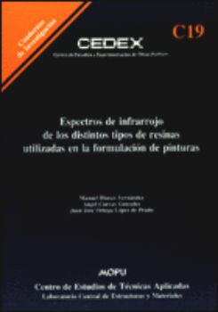 Portada de Espectros de infrarrojos de los distintos tipos de resinas utilizadas en la formulación de pinturas. C-19