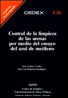 Portada de Control de la limpieza de las arenas por medio del ensayo del azul de metileno. C-26