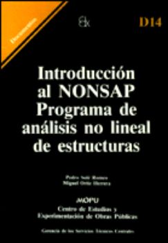 Portada de Introducción al NONSAP. Programa de análisis no lineal de estructuras. D-14