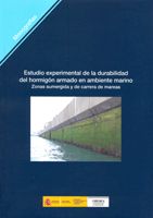 Portada de Estudio experimental de la durabilidad del hormigón armado en ambiente marino. Zonas sumergida y de carrera de mareas. M-103