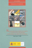 Portada de Recomendaciones para el proyecto y construcción del drenaje subterráneo en obras de carretera: Orden Circular 17/2003.