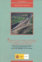 Portada de Accesos a las carreteras del Estado, vías de servicio y construcción de instalaciones de servicio. 2ª Edición.