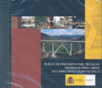 Portada de Pliego de Prescripciones Técnicas Generales para Obras de Carreteras y Puentes. (PG-3). CD-Rom