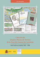Portada de Colección de Estudios Previos de Terreno de la Direccción General de Carreteras. 
Serie histórica completa 1965-1998