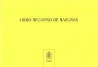 Portada de Libro Registro de Basuras. IMPRESO