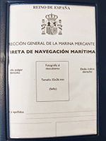 Portada de Libreta de Navegación Marítima. IMPRESO