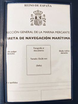 Portada de Libreta de Navegación Marítima. IMPRESO