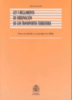 Portada de Ley y Reglamento de Ordenación de los Transportes Terrestres.