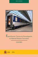 Portada de Especificación Técnica de Homologación de Material Rodante Ferroviario. COCHES