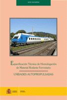 Portada de Especificación Técnica de Homologación de Material Rodante Ferroviario. UNIDADES AUTOPROPULSADAS