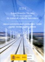 Portada de Especificación Técnica de Homologación de material rodante ferroviario. ETH.