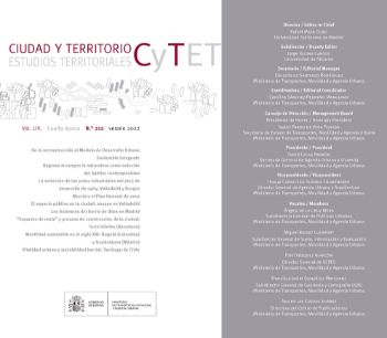 Portada de Revista Ciudad y Territorio, Estudios Territoriales. C y TET n.º 212, verano 2022
