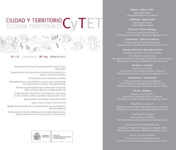 Portada de Revista Ciudad y Territorio, Estudios Territoriales. C y TET n.º 214, invierno 2022
