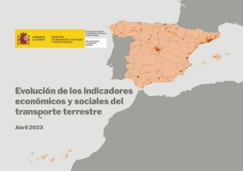 Portada de Evolución de los indicadores económicos y sociales del transporte terrestre. Abril 2023