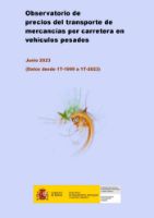Portada de Observatorio de precios del transporte de mercancías por carretera en vehículos pesados. Junio 2023 