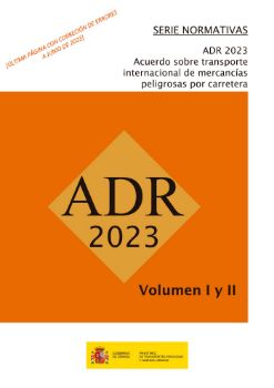 Portada de Acuerdo sobre transporte internacional de mercancías peligrosas por carretera. ADR 2023