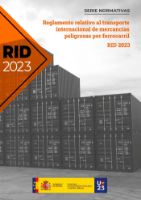 Portada de Reglamento relativo al transporte internacional de mercancías peligrosas por ferrocarril. RID 2023