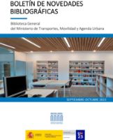 Portada de Boletín de novedades bibliográficas, septiembre-octubre 2023. Biblioteca General del Ministerio de Transportes, Movilidad y Agenda Urbana