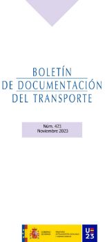Portada de Boletín de documentación del transporte nº 421, noviembre 2023 [MITMA]