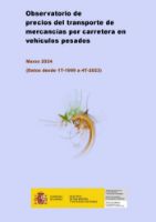 Portada de Observatorio de precios del transporte de mercancías por carretera en vehículos pesados. Marzo 2024