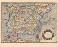 Portada de Totius Hispaniae Nova Descriptio, 1633 -Jodocus Hondius       