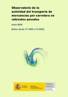 Portada de Observatorio de la actividad del transporte de mercancías por carretera en vehículos pesados. Junio 2024