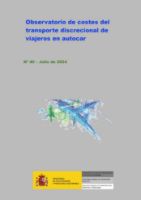 Portada de Observatorio de costes del transporte discrecional de viajeros en autocar. Nº 40, julio 2024