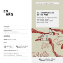 Portada de La construcción de un país. Maquetas de arquitectura española desde la transición hasta nuestros días [Folleto díptico]