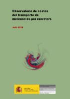 Portada de Observatorio de costes del transporte de mercancías por carretera. Julio 2024
