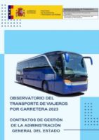 Portada de Observatorio del transporte de viajeros por carretera 2023. Contratos de gestión de la Administración General del Estado 
