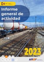 Portada de Informe general de actividad 2023 Agencia Estatal de Seguridad Ferroviaria [AESF]