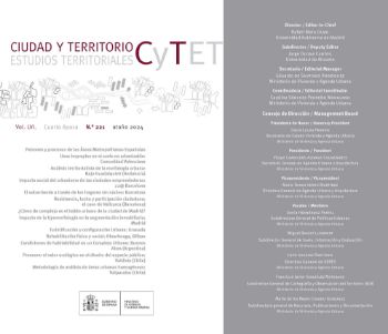 Portada de Revista Ciudad y Territorio, Estudios Territoriales. CyTET n.º 221, otoño 2024