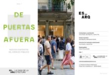 Portada de De puertas a fuera. Nuevos contextos del espacio público. [Folleto tríptico]