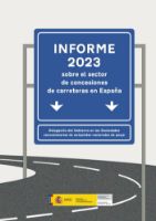 Portada de Informe 2023 sobre el sector de concesiones de carreteras en España.  Delegación del Gobierno en las Sociedades concesionarias de autopistas nacionales de Peaje