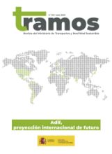 Portada de Tramos. Revista del Ministerio de Transportes y Movilidad Sostenible, n.º 754, enero 2025 - Adif, proyección internacional de futuro - 