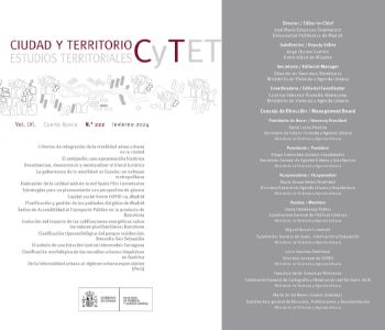 Portada de Revista Ciudad y Territorio, Estudios Territoriales. CyTET n.º 222, invierno 2024